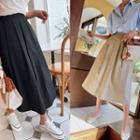 Pintuck Midi A-line Shirt