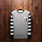 Stripe-sleeve Sweater
