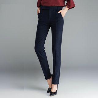 Plain High Waist Slim Fit Pants