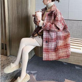 Paid Oversize Long Button Coat