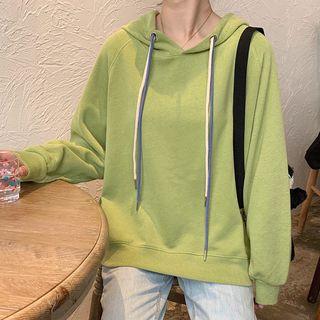 Double Strap Plain Hoodie