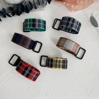 Plaid Canvas Belt