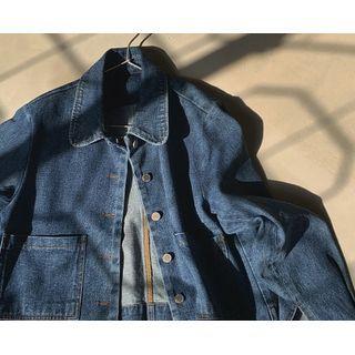 [dearest] Adjustable-hem Denim Trucker Jacket One Size