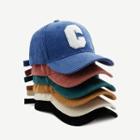 Letter C Corduroy Baseball Cap