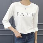 Earth Letter-print T-shirt