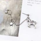Alloy Unicorn & Star Chained Earring