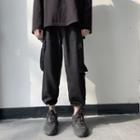 Cropped Buckled Harem Pants