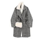 Set: Houndstooth Coat + Crossbody Bag