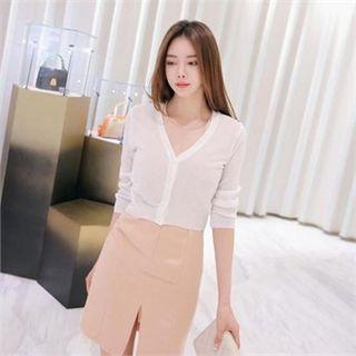 Lace-trim Back Cardigan
