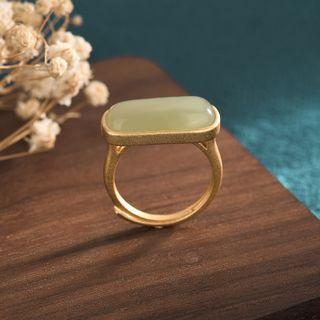 Faux Gemstone Alloy Open Ring Cp456 - Gold - One Size