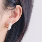 Faux Pearl Earring 1 Pair - Clip On Earring - Faux Pearl - White - One Size