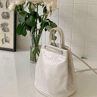 Pleather Bucket Backpack