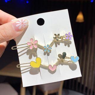 Alloy Flower / Heart Hair Clip