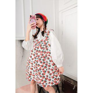 Strawberry Print Mini Jumper Dress