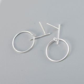 925 Sterling Silver Ring Earring 1 Pair - S925 Silver - Silver - One Size