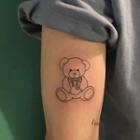 Bear Print Waterproof Temporary Tattoo One Piece - One Size