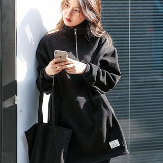 Zipped High-neck Anorak Pullover