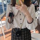 Pearl Bow Long-sleeve Top