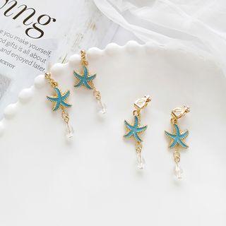 Starfish Drop Earring / Clip-on Earring