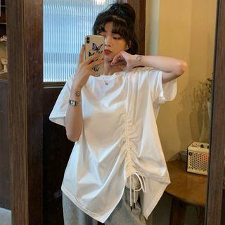 Asymmetrical Drawstring Top