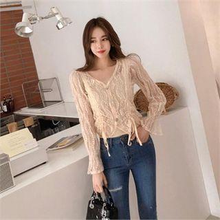 See-through Lace Blouse & Cami