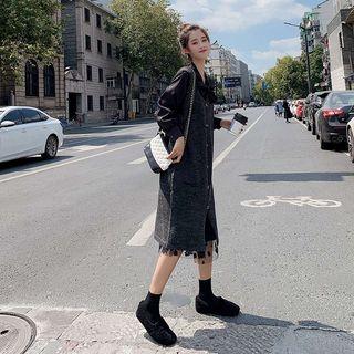 Long-sleeve Lace Dress / Sleeveless Knit Dress