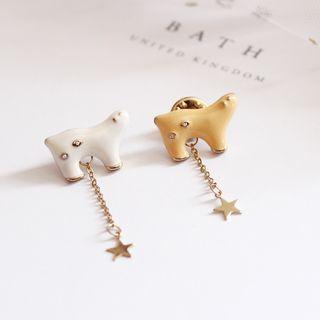 Animal Dangling Star Brooch