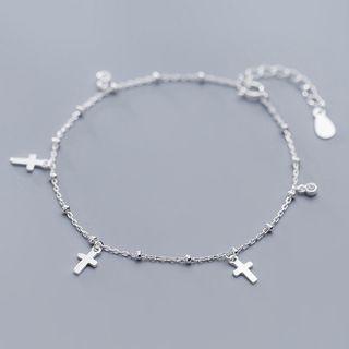 925 Sterling Silver Cross Bracelet Bracelet - One Size