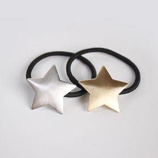 Brushed Alloy Star Hair Tie