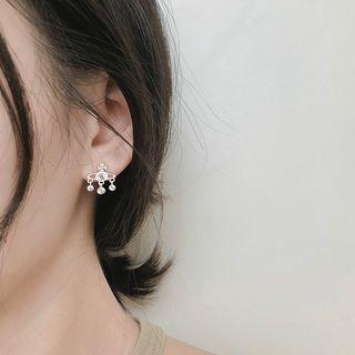 925 Sterling Silver Fringed Earring 1 Pair - 925 Silver - Earrings - Silver - One Size