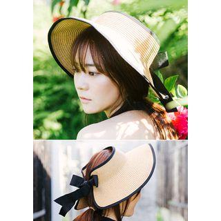 Piped Straw Sun Hat