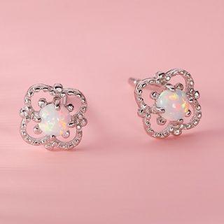 Clover Sterling Silver Earring 1 Pair - Clover Sterling Silver Earring - Silver - One Size