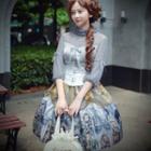Printed Layered A-line Skirt