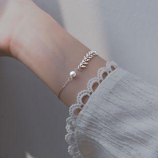 Wheat Faux Pearl Bracelet Bracelet - Silver - One Size