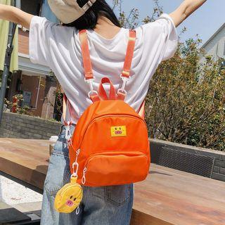 Applique Two-way Nylon Backpack With Coin Purse