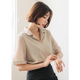 Plus Size Tailored Short-sleeve Shirt