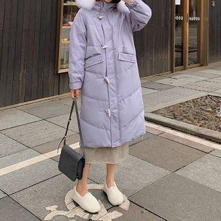 Long-sleeve Toggle Furry Trim Cargo Jacket