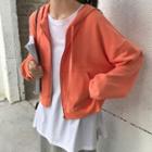 Multi-color Hooded Zip Jacket