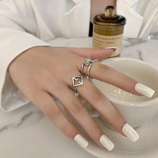 Geometric Sterling Silver Open Ring (various Designs)