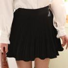 Band-waist Inset Shorts Pleated Skirt
