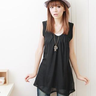 Sleeveless Chiffon Tunic