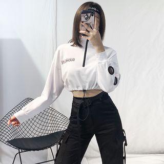 Applique Crop Pullover