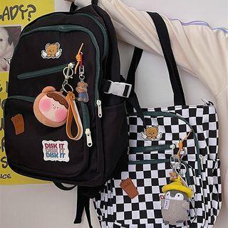 Bear Embroidered Backpack / Tote Bag