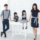 Family Matching Short-sleeve Check Shirt / Short-sleeve A-line Dress