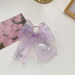 Golden Trim Bow Hair Clip