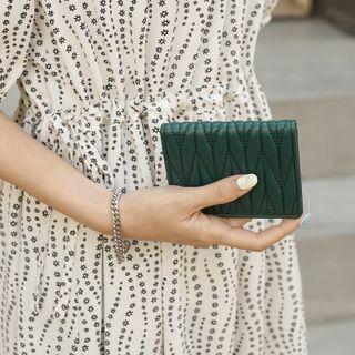 Quilted Genuine Leather Wallet