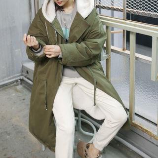Faux-fur Trim Oversized Parka