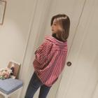 Mock Two-pieces Striped Shirt