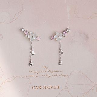 Flower Earring 1 Pair - As Shown In Figure - One Size