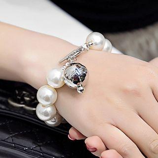 Faux Pearl Bracelet As Shown In Figure - One Size